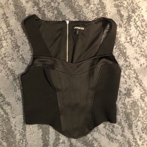 Black Express Bustier Top